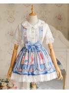 Strawberry Witch Blueberry Skirt with Shoulder Straps